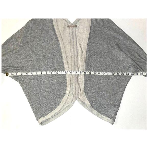 Joan Vass‎ Heather Gray Sweatshirt Dolman Sleeve Cardigan Size Small - Picture 5 of 10